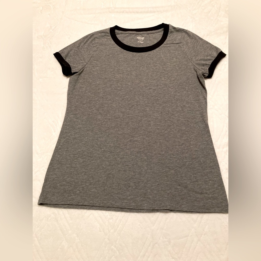 Mossimo Supply Co. Short Sleeve Ringer Tee, Large